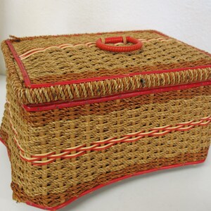 Vintage Sewing Basket Antique Basket Sewing Basket