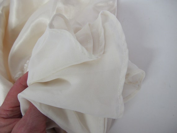 White Satin Nightgown Short Nightgown Chiffon - image 6
