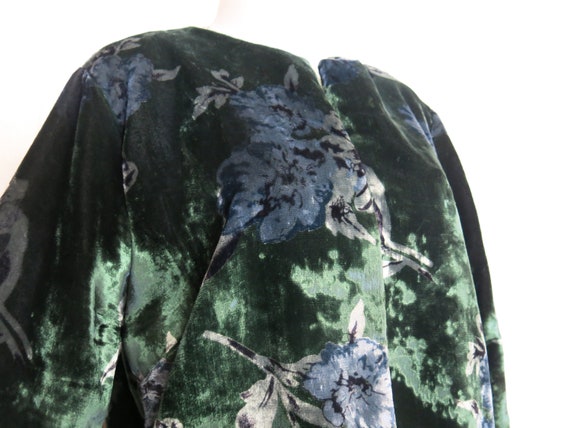 Velvet Jacket Tunic Jacket Floral Velvet Boho Jac… - image 3