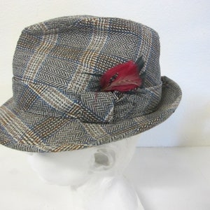 Fedora Hat Dorfman Pacific Plaid Tweed Plaid Hat