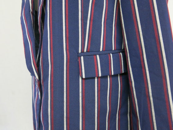 Stripe Blazer Navy Blue Blazer Nautical Jacket Me… - image 5