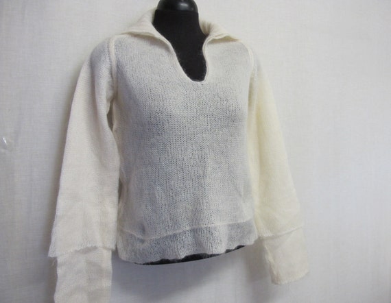 White Mohair Sweater FENDI Italian Mohair Sweater