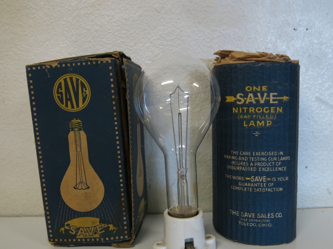 Vintage Nitrogen Light Bulb Fixture Porcelain Base in Original Package Etsy