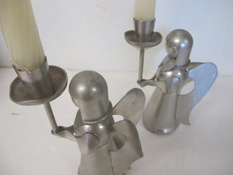 Pewter Candle Holders Christmas Candle Holders Pewter Etsy