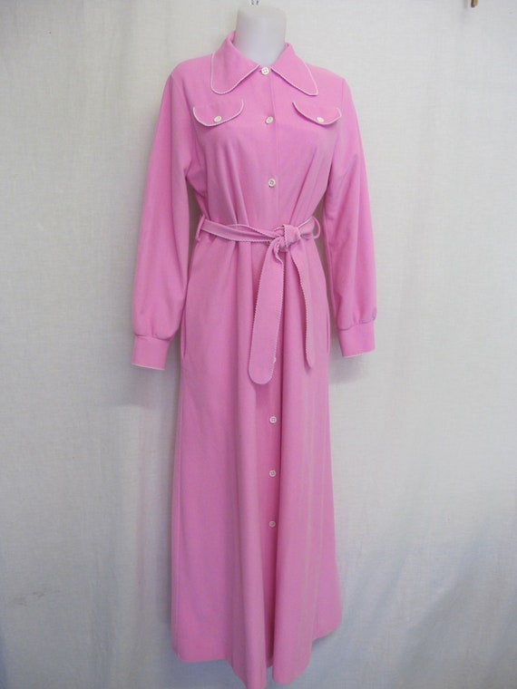 Mid Century Robe Fleece Vassarette Robe 1960's Ho… - image 1