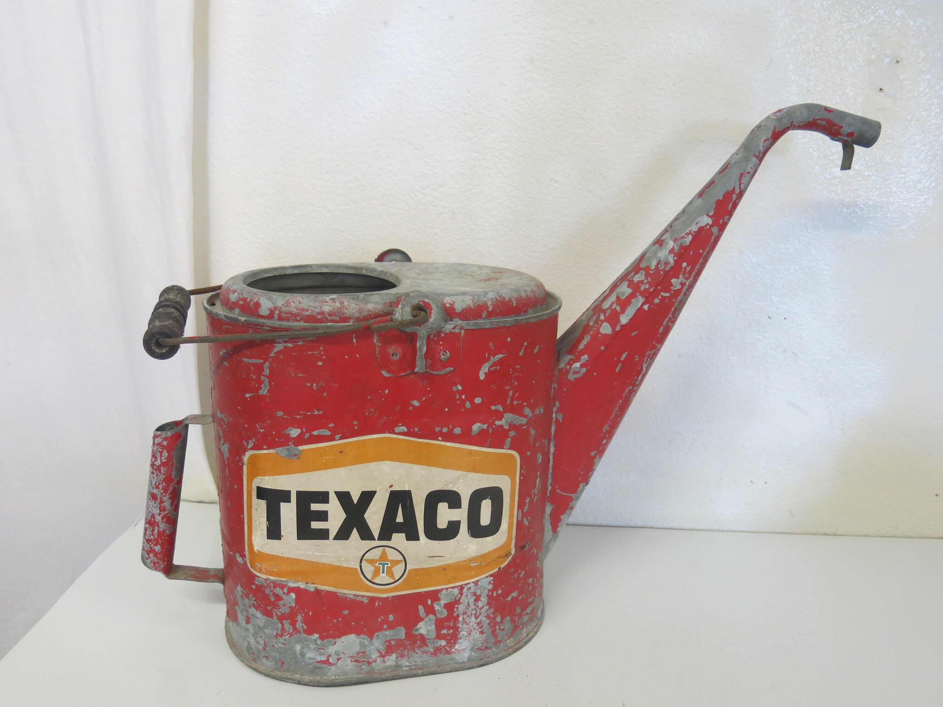 ビンテージ 大型 看板 テキサコ TEXACO 直径76cm GASOLINE