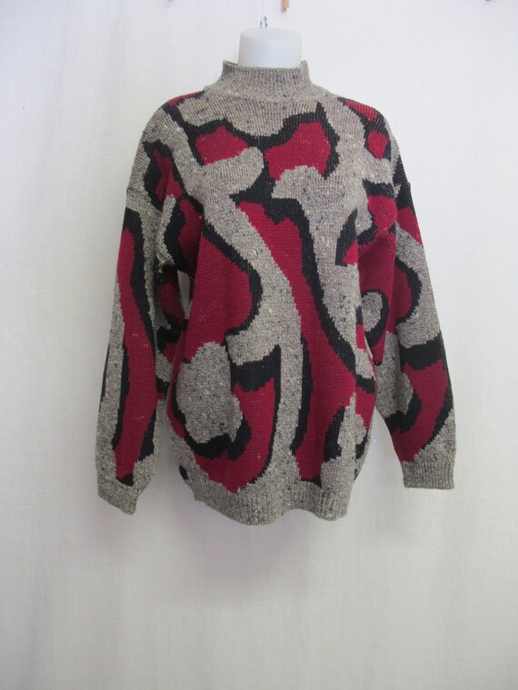 Bulky Sweater Ted Lapidus 1980 Sweater Paris Fren… - image 2