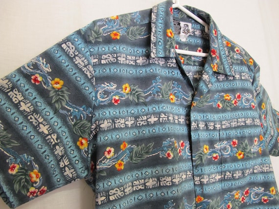KENNINGTON 80年代 虎柄 Aloha Shirt Skater Shirt Surfer Shirt 1980 Hawaiian Shirt Kennington