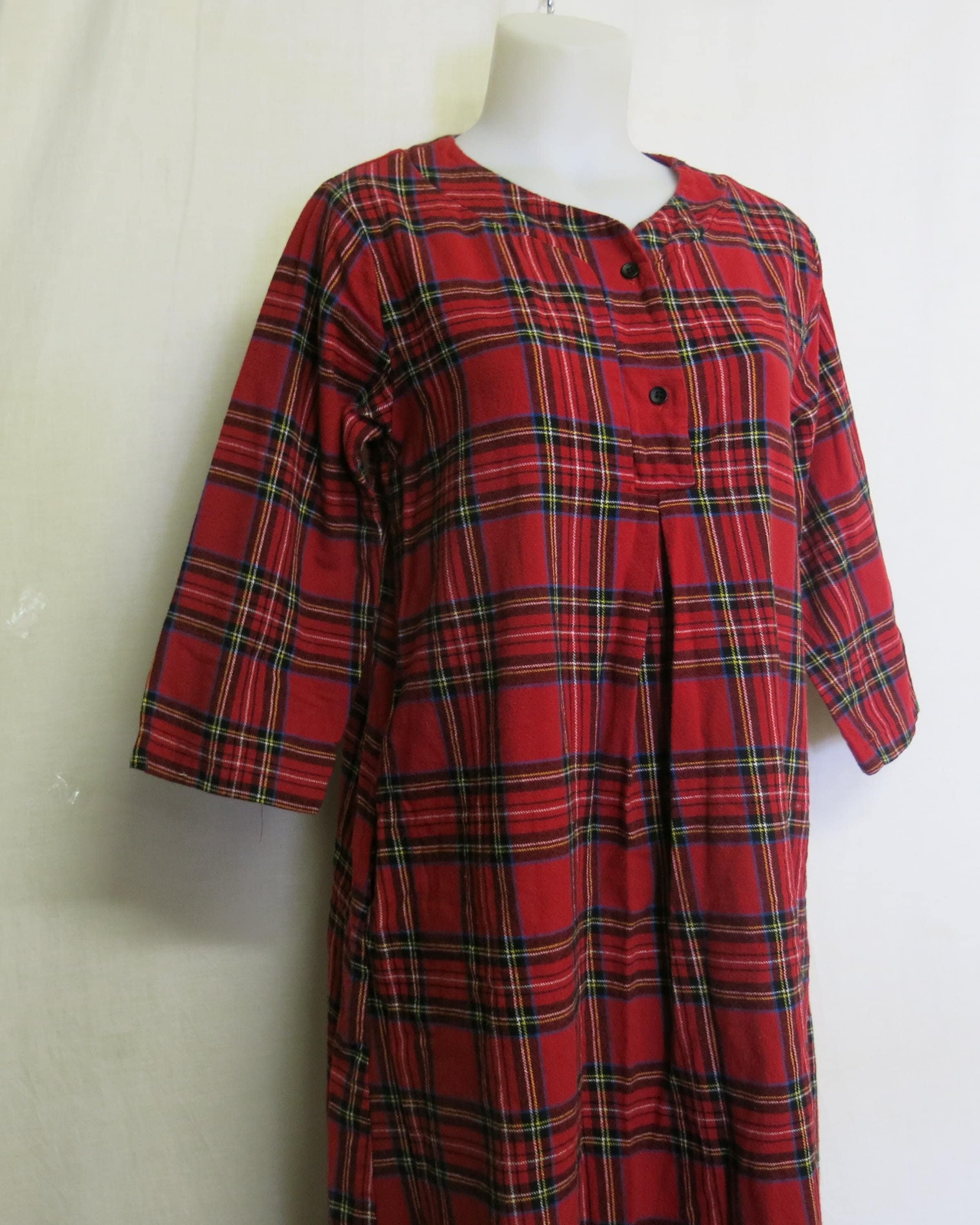 Plaid Nightgown Etsy UK