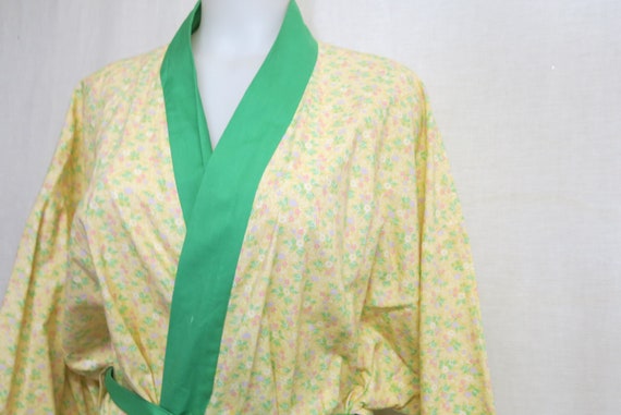 Cotton Kimono Robe Short Kimono Housecoat Houseco… - image 3