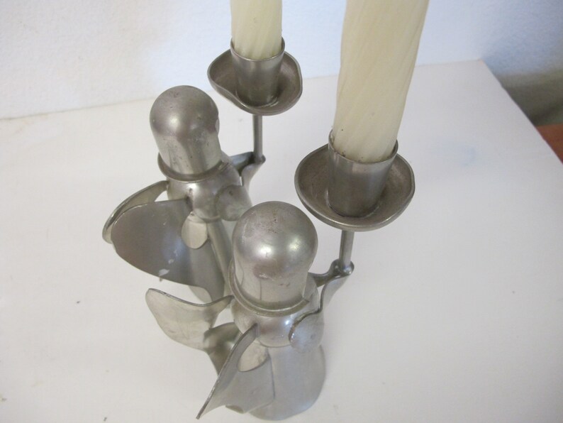 Pewter Candle Holders Christmas Candle Holders Pewter Christmas Angel TKF Pewter