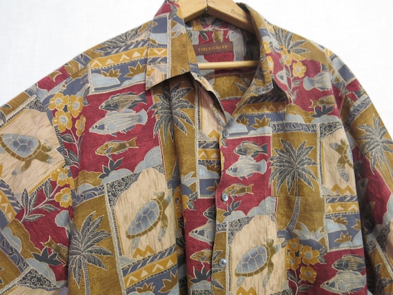 Tori Richards Hawaiian Shirt Aloha Shirt Tropical… - image 1