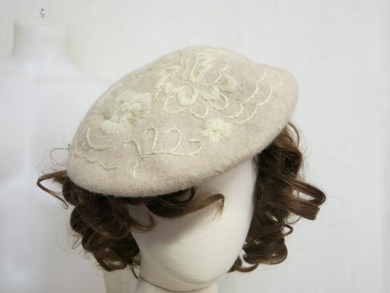 Vintage Beret Wool Beret French Style Beret Liz Cl