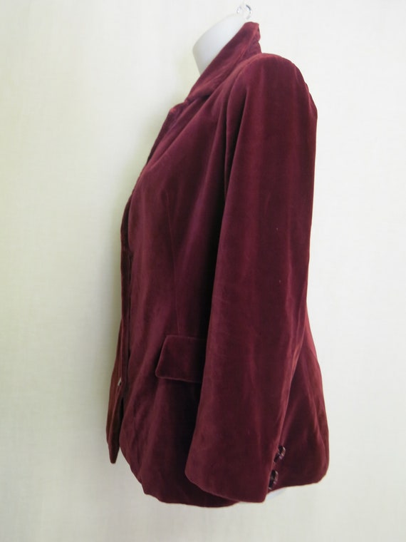 GIVENCHY Nouvelle Boutique Velvet Jacket Burgundy… - image 2