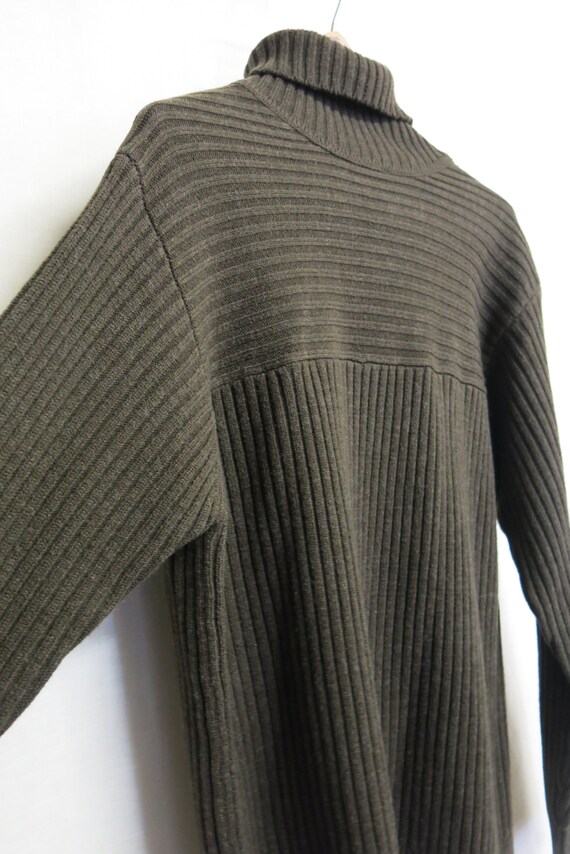 Sweater Wool Bulky Sweater Turtleneck Men's Pullo… - image 3