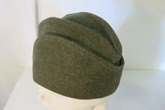 Vintage Army/Military Cap Hat WWII Garrison Cap - image 3