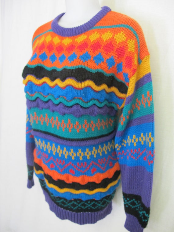 Stripe Tunic Sweater Mod Sweater Slouchy Sweater … - image 2