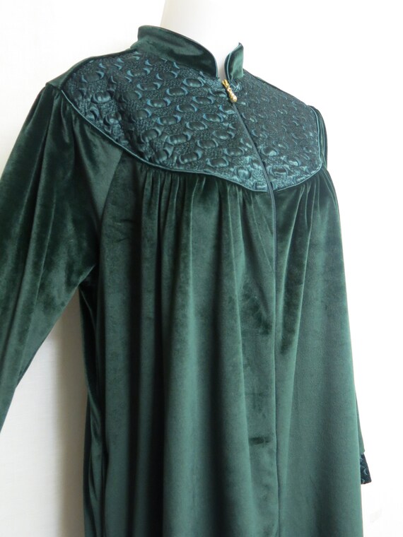 Velvet Robe Dressing Gown Velvet Emerald Green Kaf