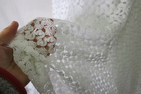 White Crochet Dress White Lace Dress Short Length… - image 4
