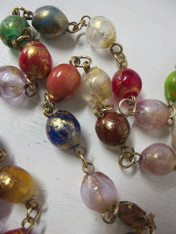 Vintage Italian Glass Bead Necklace Italian Lampw… - image 6
