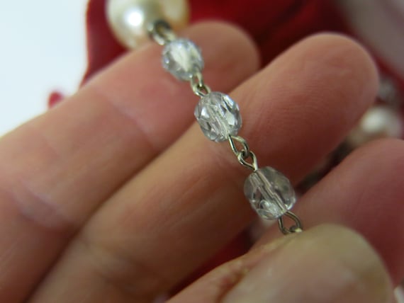 Kenneth Jay Lane Necklace Faux Pearl and Crystal … - image 7