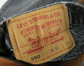 Black Levis 550 Made in USA 36 30 Black Jeans