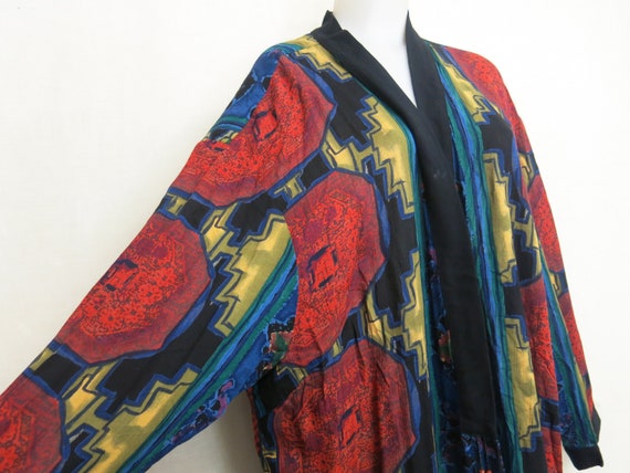 Boho Kimono Robe Tribal House Coat Dressing Gown