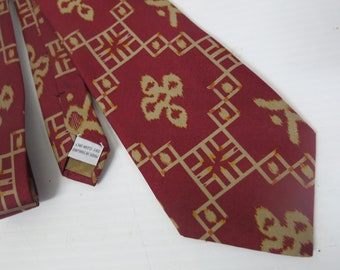 Gravata de seda Jim Thompson Gravata de seda tailandesa Borgonha