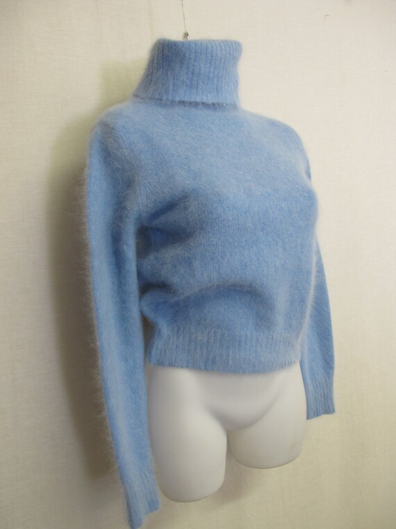 Angora Turtleneck Sweater Cropped Angora Sweater P