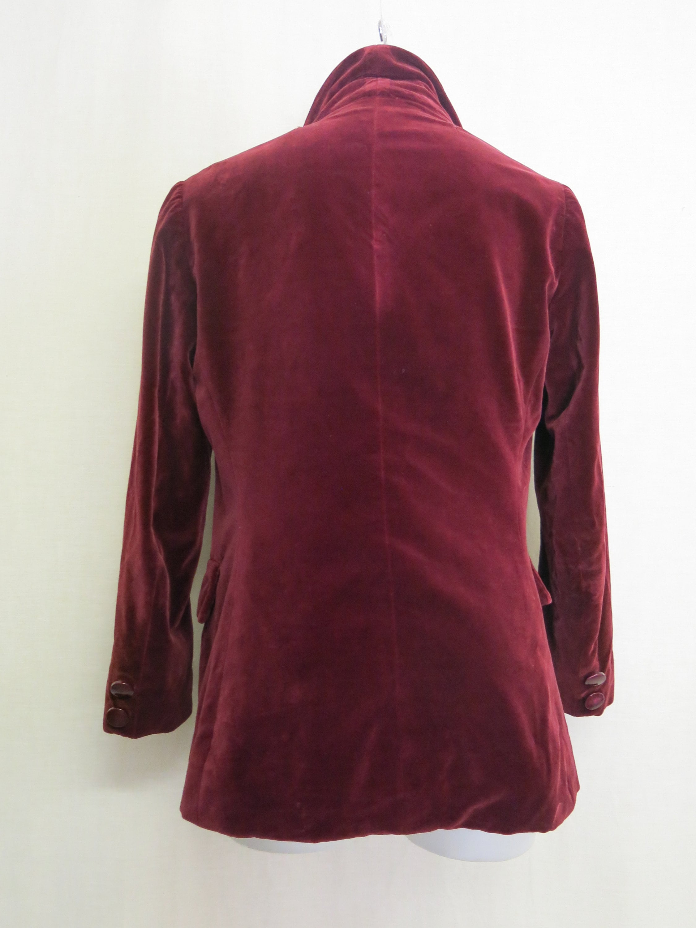 GIVENCHY Vintage VelvetJacket ビンテージジャケット Vintage GIVENCHY Velvet Blazer: Burgundy Silk Lined Jacket