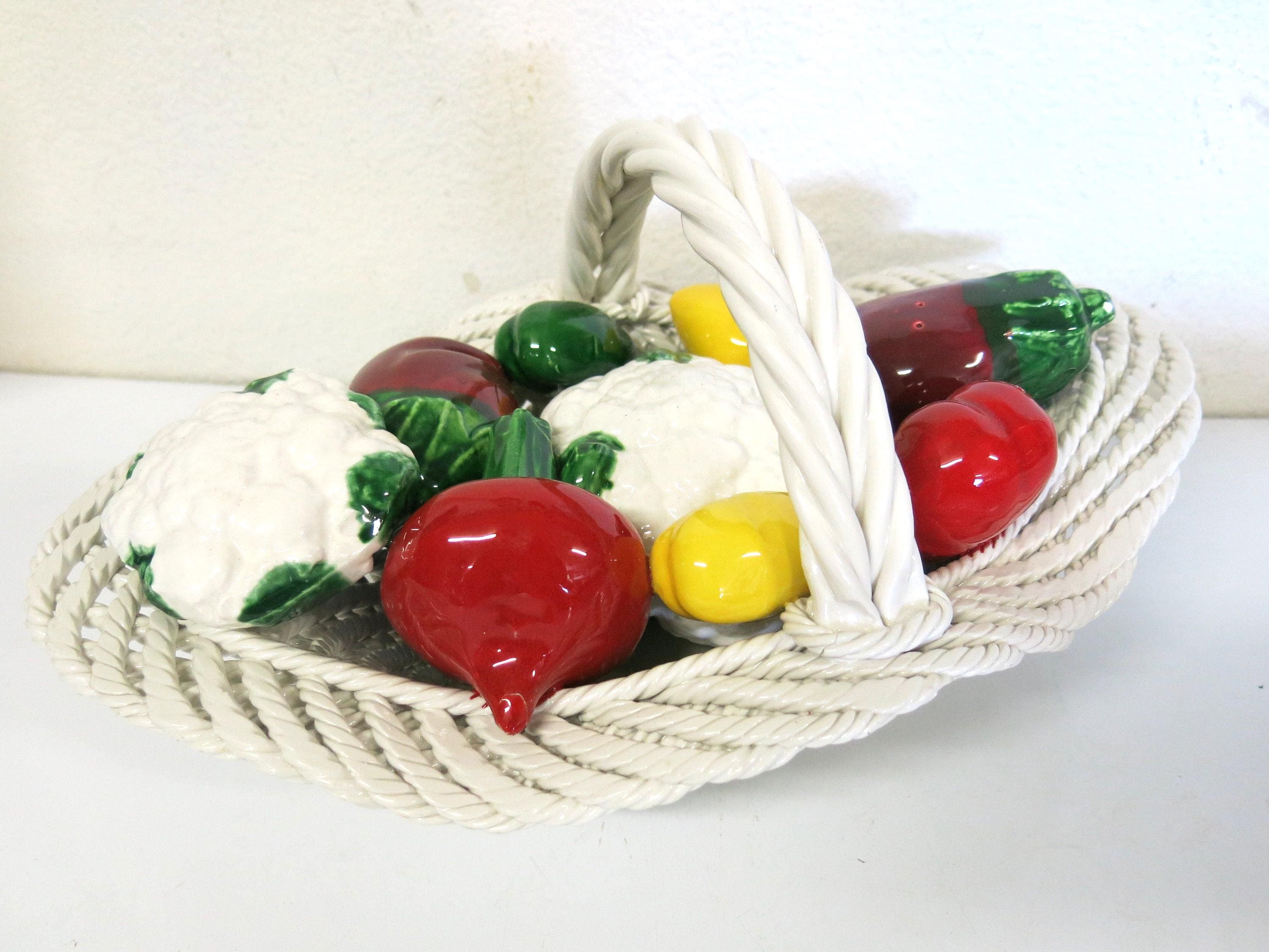 イタリア製セラミック製野菜かご：実物大のフェイク陶器装飾品 - Etsy 日本