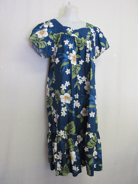 Hawaiian Muumuu Cotton Kaftan House Dress XL