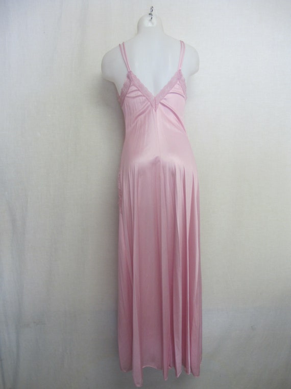 Nylon Nightgown Long Rose Quartz Nightgown Pink N… - image 6