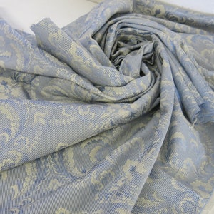 Vintage Damask Italian/French Fabric Gold Drapery Upholstery Hollywood  1 Yard 58&quot; x 40&quot;