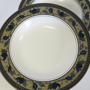 Mikasa Intaglio Arabella pattern Soup/Salad Bowls 9 1/2&quot;  4 Bowls