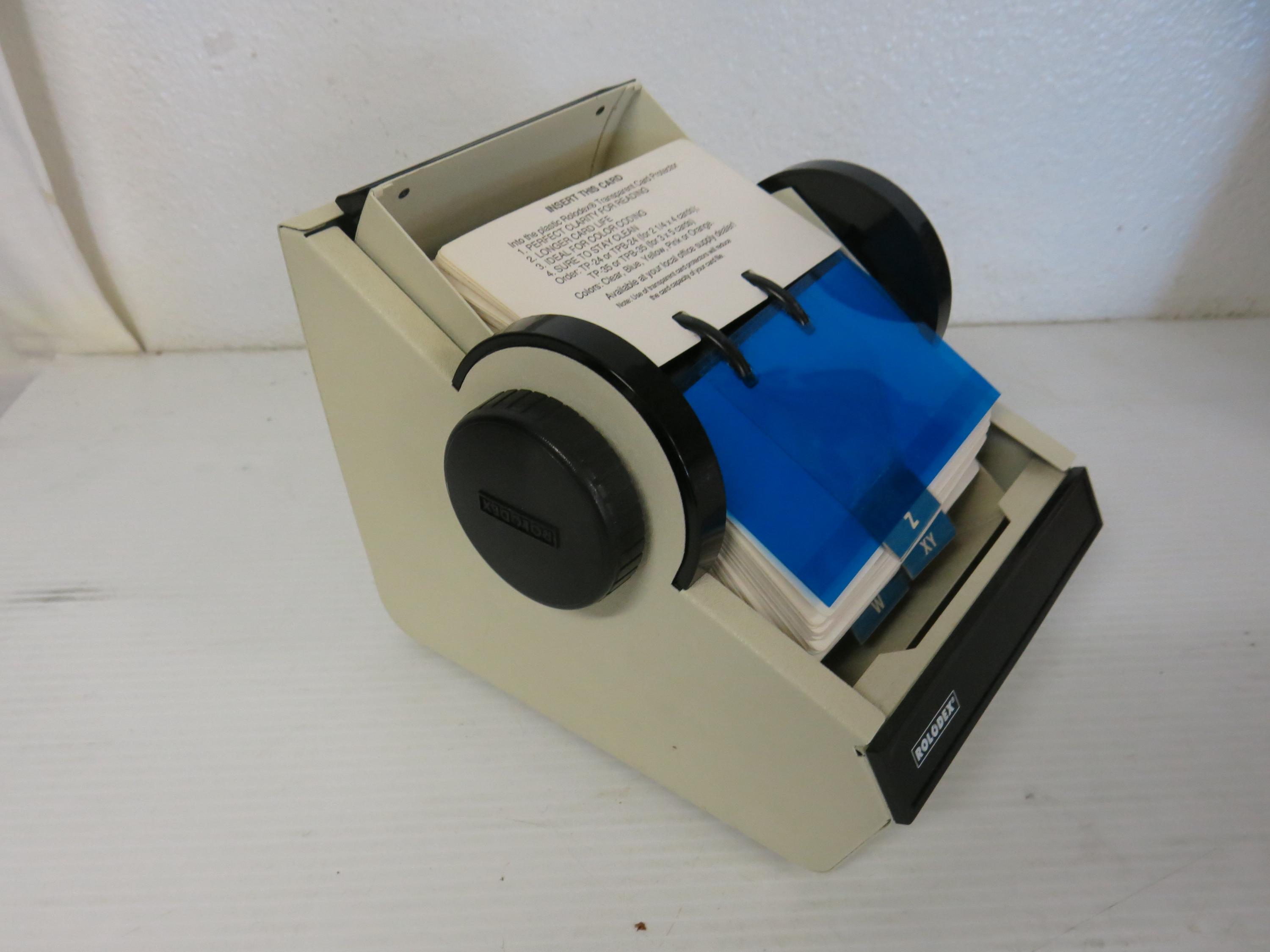 Rolodex Mid Century Modern Office Metal Address File Extra Large Unused Deadstock 5350