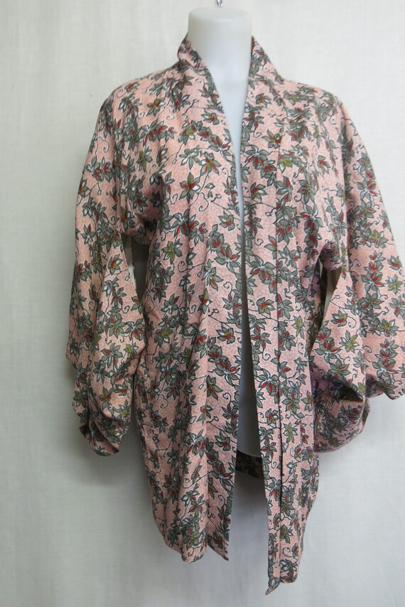 Japanese Kimono Floral Rayon Short Kimono Jacket … - image 4