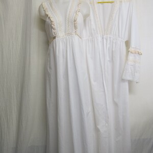 Old Fashioned White Nightgown Peignoir Set Victorian Style - Etsy