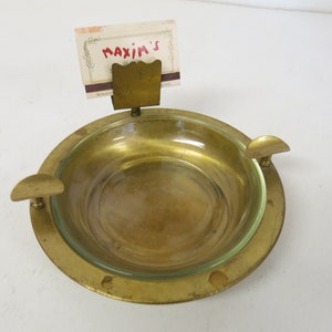 Mid Century Ashtray Metal Ashtray Bar Mad Man Late Art Deco Ashtray