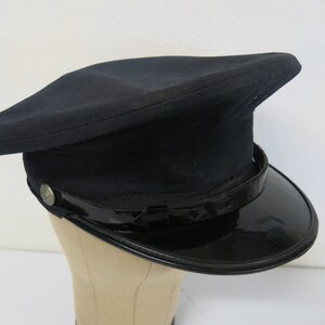 Fireman&#39;s Cap Vintage Black Military Policeman&#39;s Cap Hat