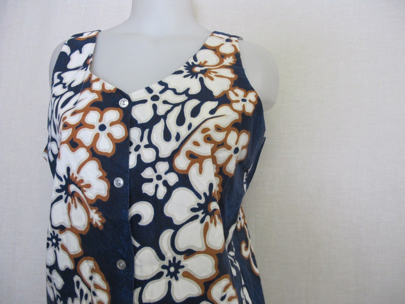 Hawaiian Shorts Blouse and Shorts Set 2 pc Set 1980s Cotton Sleeveless Shirt Large