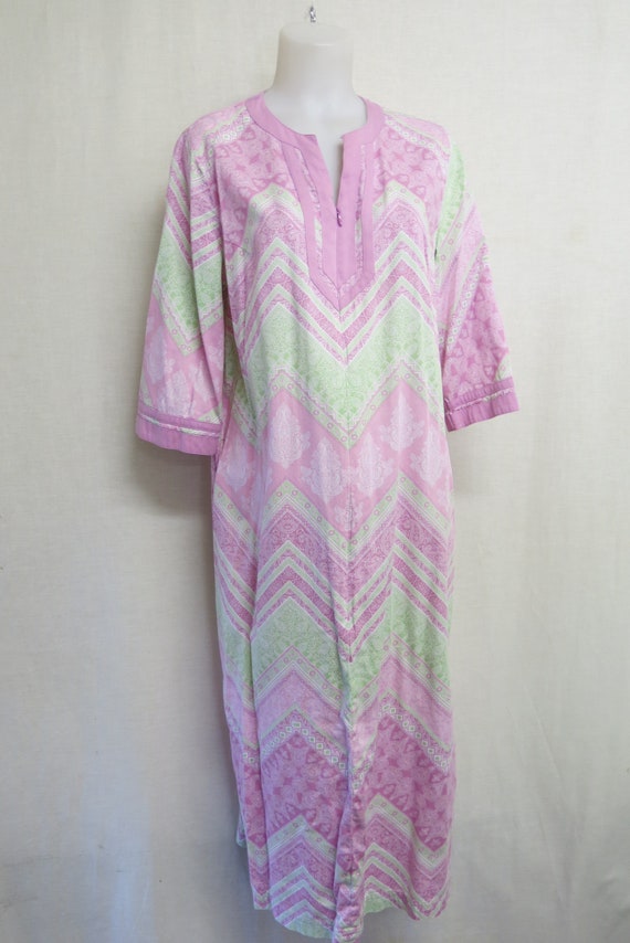 Cotton Kaftan House Dress: Paisley Boho Loungewear - image 2