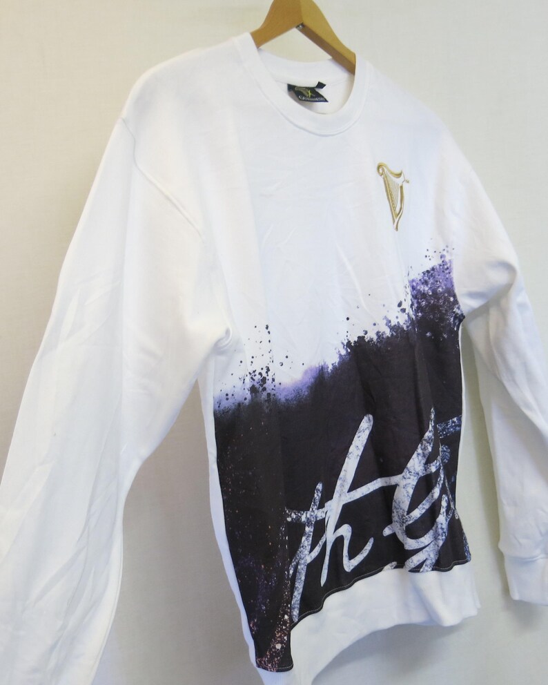 Guinness Irish Beer Sweatshirt: Gold Harp Graphic, Mens XL image 8