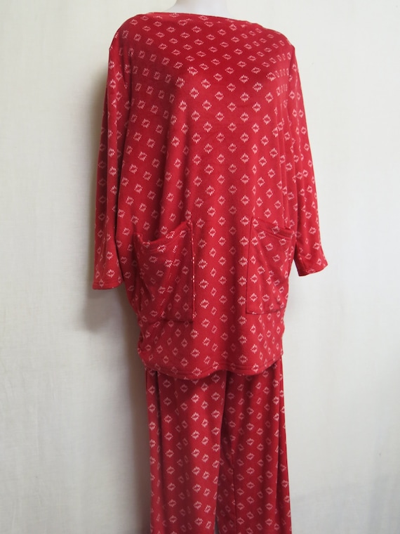 Plush Pajamas Loungewear Pajamas Plush Velour RED 