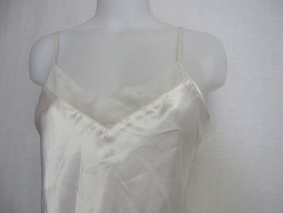 White Satin Nightgown Short Nightgown Chiffon - image 1