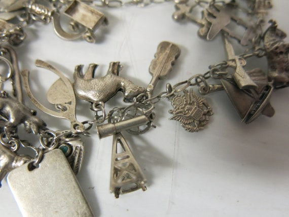 WWII Sterling Silver Charm Bracelet FDR Airplanes… - image 5