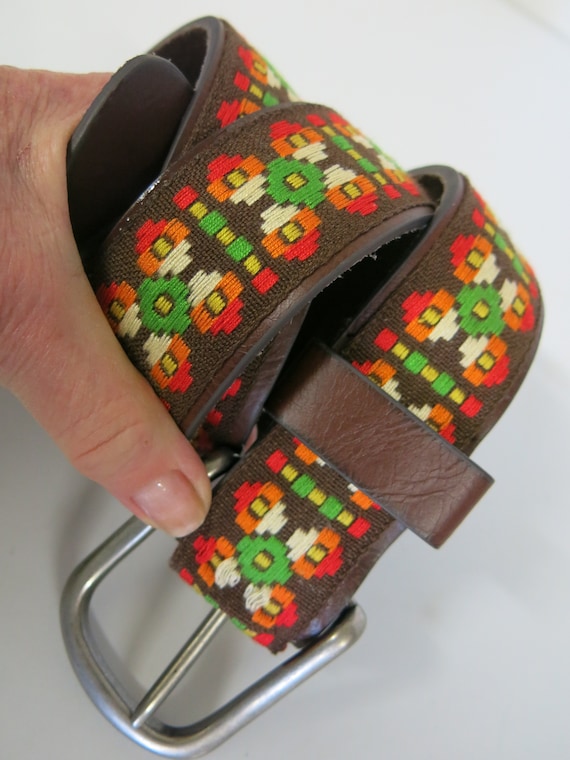 Boho Hippie Belt  Embroidered Belt Large
