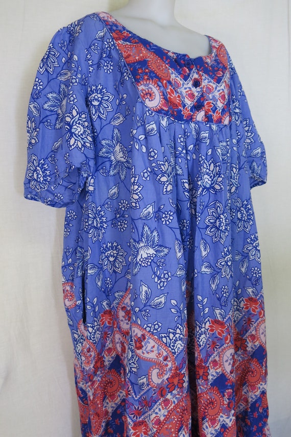 Cotton House Dress Summer Cotton Oversize Roomy M… - image 1
