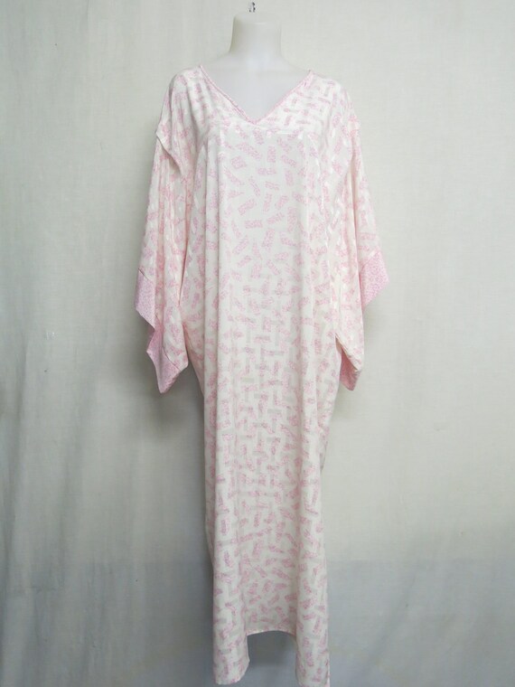 Boho Kaftan Kimono Pastel Print Kaftan Lounge Wea