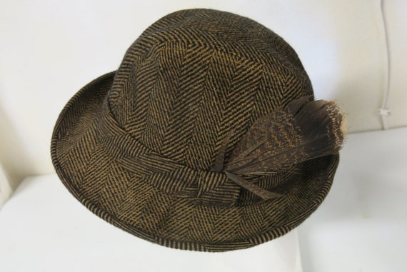 Stetson Fedora Wool Crusher Hat Plaid Tweed Hat - Etsy display picture 3